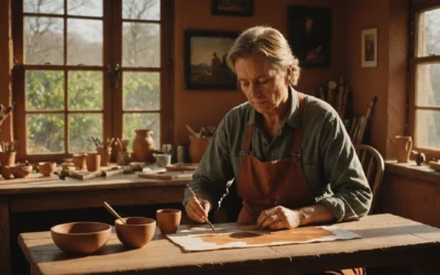 Exploration des nuances de la terre cuite dans l'art visuel